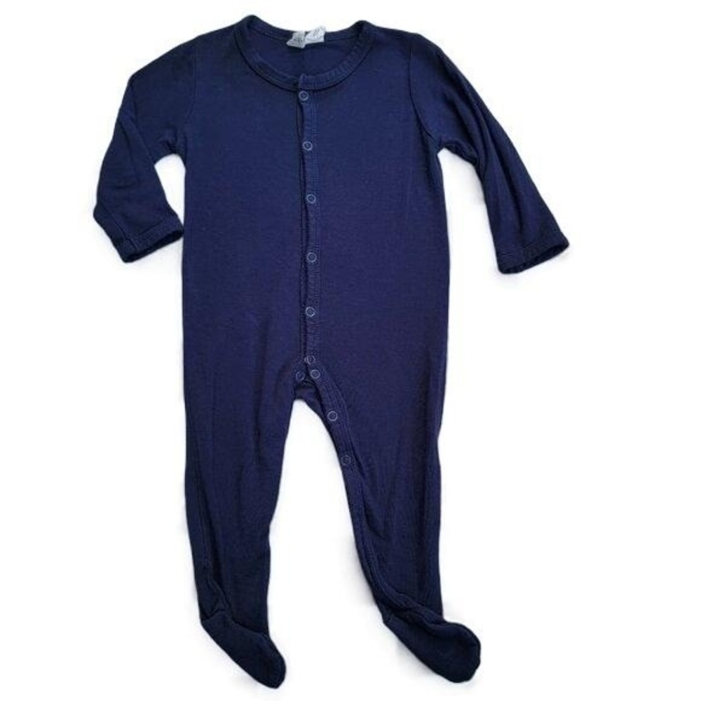 Kyte Baby Bamboo Blue Snap Footie Romper‎ Size 3-6m Boys Girls Sleeper